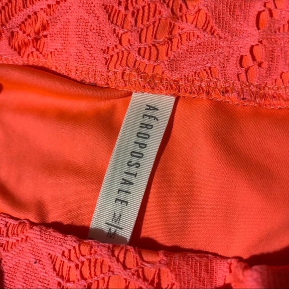 Lace coral skater skirt. - Picture 2 of 3